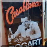 A55. Framed Casablanca poster.